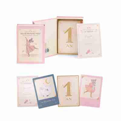 Cartes illustrées Mes 12 premiers mois pour photos bébé