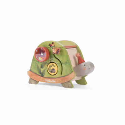 Face de jeu de la tortue d’activités avec perles, miroirs et mécanismes