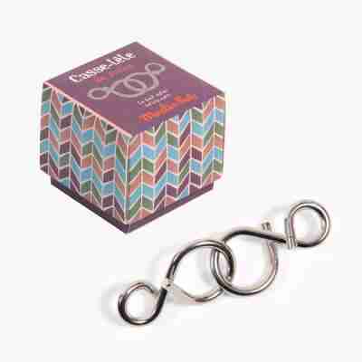 Détail des pièces métalliques du casse-tête Le huit infini Moulin Roty