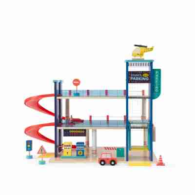 Garage en bois Moulin Roty avec rampes et ascenseur