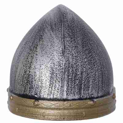Casque de chevalier Bartl avec finition argentée et dorée