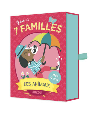 Boîte du jeu de cartes 7 familles des animaux Auzou
