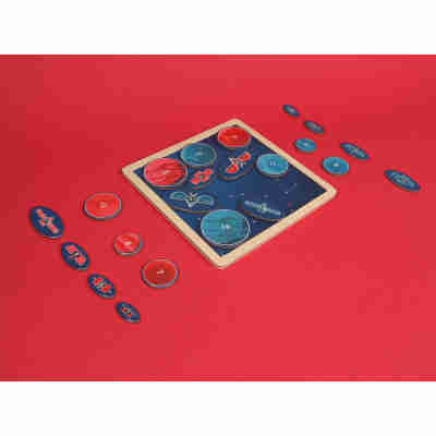 Plateau magnétique du jeu Big Bang avec planètes