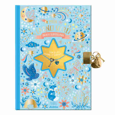 Carnet secret enfant Auzou avec couverture étoilée et bijou scintillant