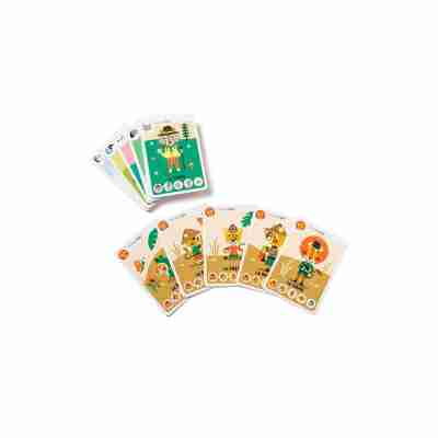 Cartes illustrées du jeu de 7 familles des animaux
