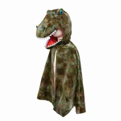 Cape T-Rex Grandasaurus Great Pretenders vue de profil avec tête de dinosaure