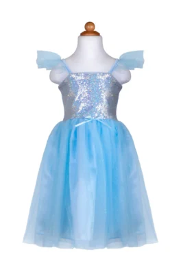 Robe de princesse à sequins bleue Great Pretenders vue de face
