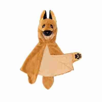 Cape de berger allemand Great Pretenders vue de face avec capuche tête de chien