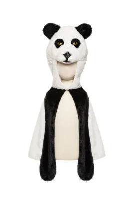 Cape Panda Great Pretenders vue de face avec capuche tête de panda