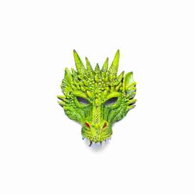 Masque de dragon vert Great Pretenders vue de face