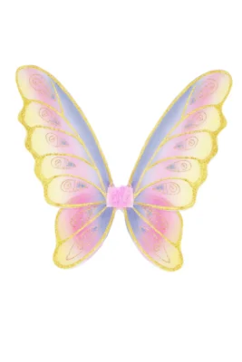 Ailes arc-en-ciel pailletées version pastel et or multicolore Great Pretenders
