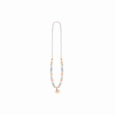 Collier enfant perles pastel avec pendentif coquillage doré Great Pretenders