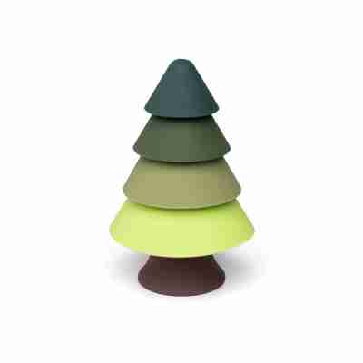 Sapin à empiler Little L vert en silicone alimentaire