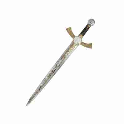 Épée médiévale enfant avec garde dorée