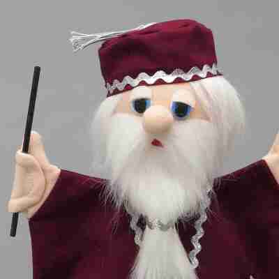 Marionnette mage personnage fantastique pour théâtre de marionnettes