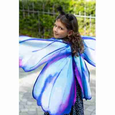 Enfant portant des ailes de papillon bleu et violet Great Pretenders