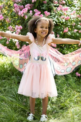 Enfant portant une robe papillon à paillettes Great Pretenders