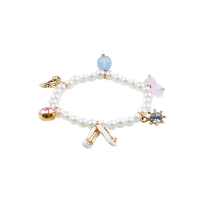 Bracelet Perfectly Charming Great Pretenders avec perles nacrées et charms princesse