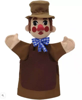 Marionnette Gnafron Bass & Bass avec chapeau et tablier brun