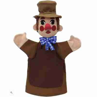 Marionnette Gnafron Bass & Bass avec chapeau et tablier brun