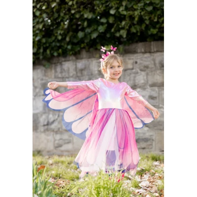 Enfant portant une robe papillon rose Great Pretenders