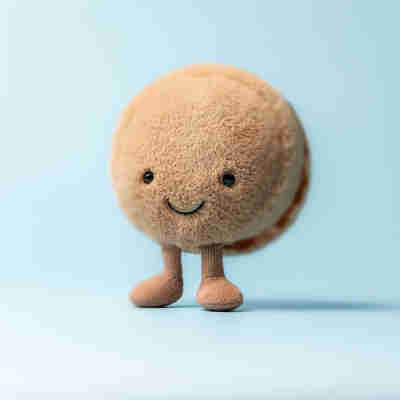 Détail peluche macaron douce texture veloutée Jellycat