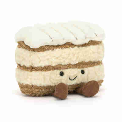 Peluche Mille-Feuille Jellycat Amuseables avec couches crème et sourire