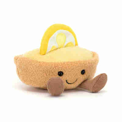 Peluche tarte au citron Jellycat Collette avec sourire brodé