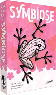 Boîte du jeu Symbiose avec illustration de grenouille