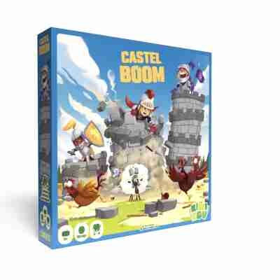 Boîte du jeu Castel Boom avec château en construction