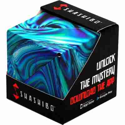 Boîte du Shashibo Mystic Ocean avec cube magnétique bleu