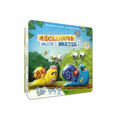 Boîte du jeu escargots prêts partez illustration escargots course