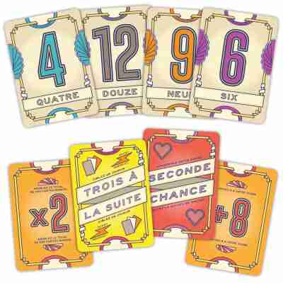 Cartes numérotées du jeu Flip 7