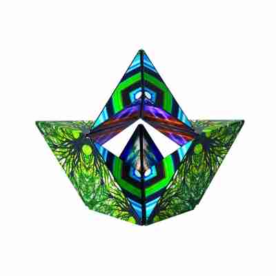 Cube Shashibo en transformation avec formes ouvertes