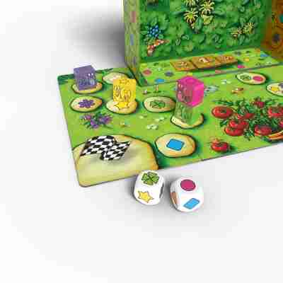 Plateau de jeu escargots prêts partez avec parcours et dés