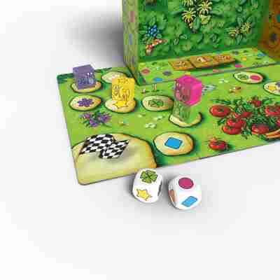 Plateau de jeu escargots prêts partez avec parcours et dés