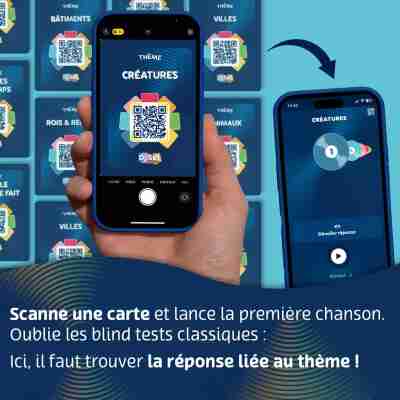 Application DJ Set affichée sur smartphone pendant une partie