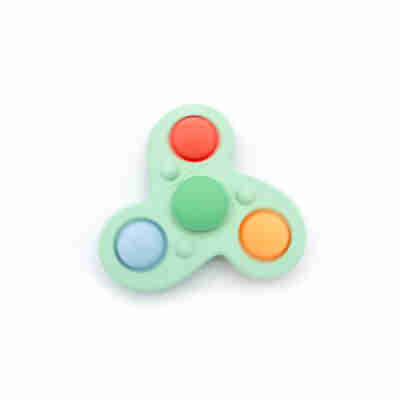 Ptit Loustic – Magasin de jeux et jouets à Saint-Étienne 2 Spinner sensoriel Little L qui tourne vu de dessus avec couleurs pastel