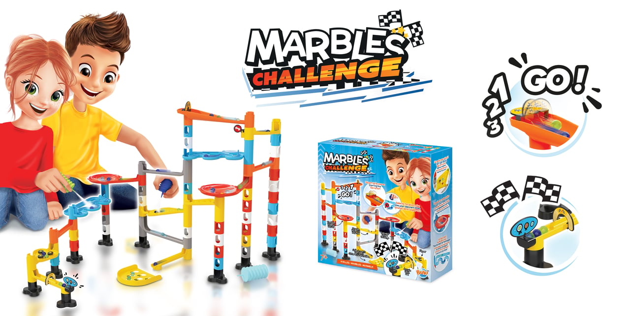 Marble Challenge 5 Présentation du Marble Challenge Buki avec ligne de départ et arrivée