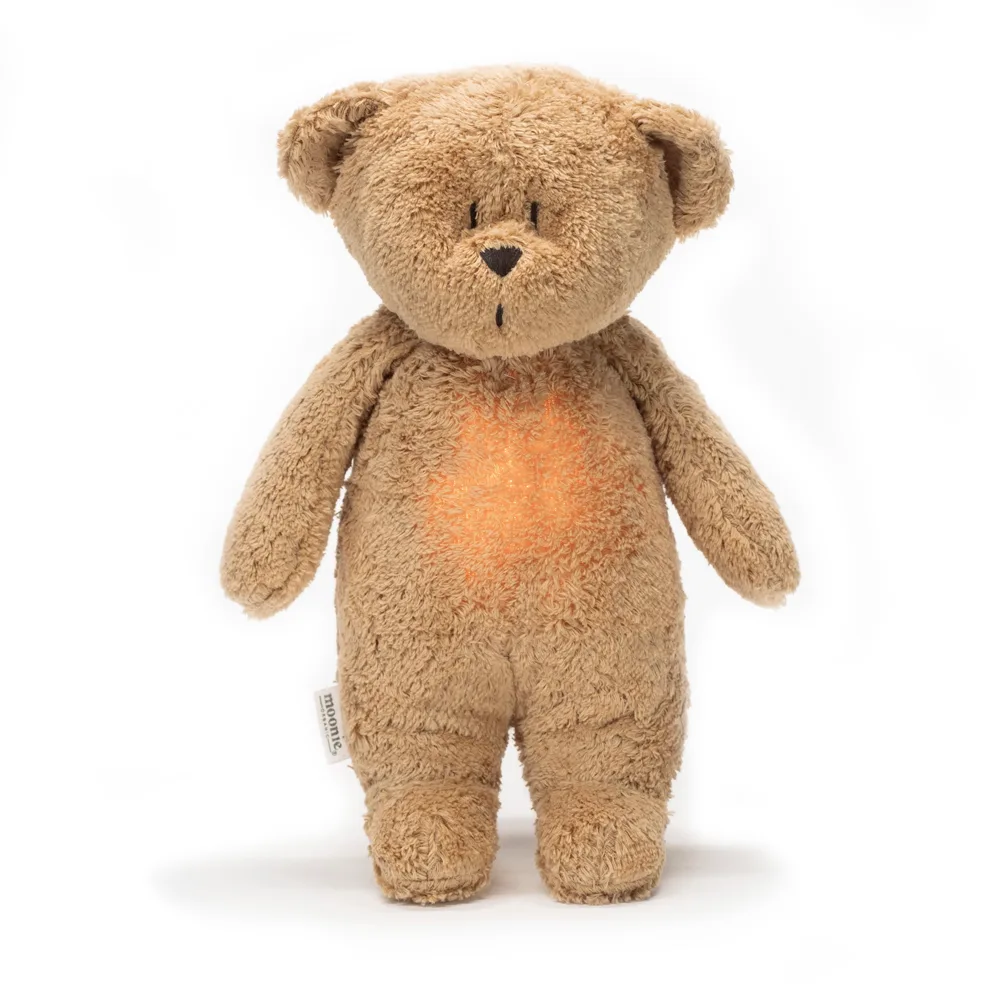 Moonie – Ourson sons & lumières – Cappuccino 1 Moonie ourson sons et lumières cappuccino avec ventre lumineux