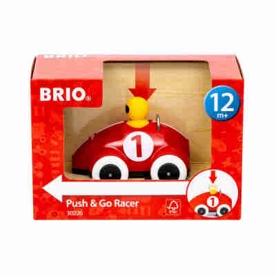 Boîte de la Voiture de Course Push & Go Rouge BRIO