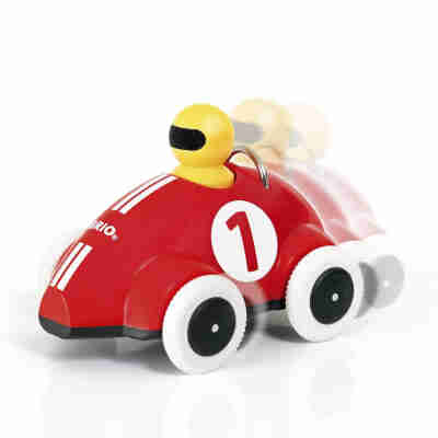 Ptit Loustic – Magasin de jeux et jouets à Saint-Étienne 6 Voiture de course Push & Go BRIO rouge en mouvement