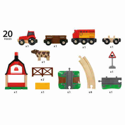 Contenu complet du coffret Circuit de la Ferme Brio
