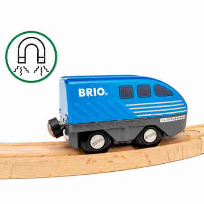 Locomotive BRIO compatible avec rails en bois
