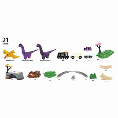 Contenu du coffret Circuit Aventure Dinosaure Brio