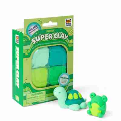 Coffret Super Clay Jungle Tiger Tribe avec pâte à modeler verte