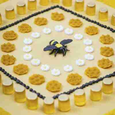 Mise en scène autour des abeilles et de la bouteille sensorielle Petit Boum