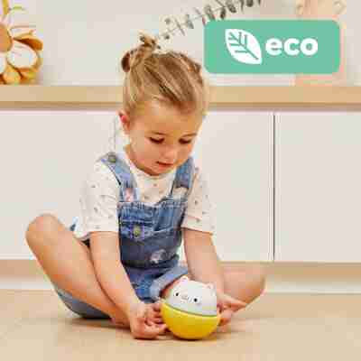 Culbuto chat Tiger Tribe de la gamme Eco en bioplastique