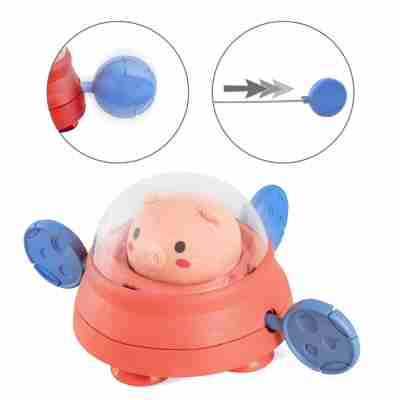 Détail du mécanisme du bateau de bain Space Piggy
