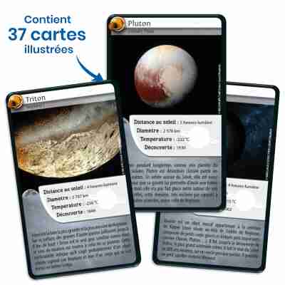 Cartes illustrées du jeu Défis Nature Espace